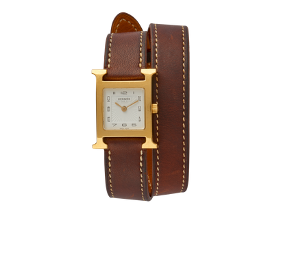 Hermes Heure H 25mm Small Model Watch, £1,500, Watches, Gold, Front view